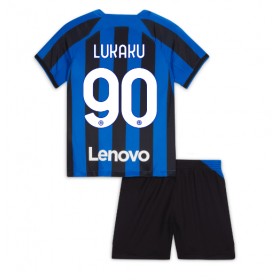 Baby Fußballbekleidung Inter Milan Romelu Lukaku #90 Heimtrikot 2022-23 Kurzarm (+ kurze hosen)